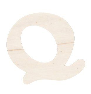 Darice 9181 Q Wood Cutout, Letter Q   Childrens Wood Craft Kits