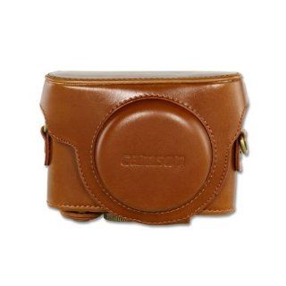 Camson Leather Vintage Case for Sony Cyber Shot DSC RX100M II, DSC RX100B and RX200 (Light Brown)  Camera Cases  Camera & Photo