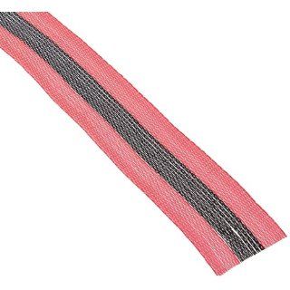 Brady 91179 200' Length, 2" Width, B 903 Polypropylene, Black And Red Color Woven Barricade Tape, Legend (Black And Red Horizontal Warning Stripes) Industrial Warning Signs
