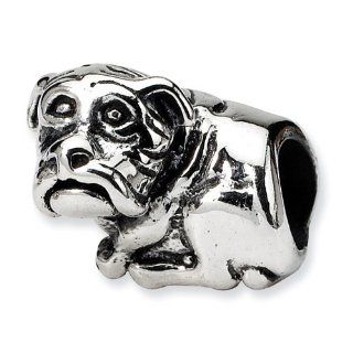 Reflection Beads   925 Sterling Silver Dog Bead Bead Charms Jewelry