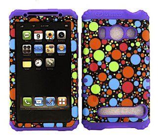 3 IN 1 HYBRID SILICONE COVER FOR HTC EVO 4G HARD CASE SOFT LIGHT PURPLE RUBBER SKIN POLKA DOTS LP TP904 A9292 KOOL KASE ROCKER CELL PHONE ACCESSORY EXCLUSIVE BY MANDMWIRELESS Cell Phones & Accessories