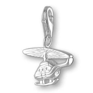 MELINA Charms clip on pendant helicopter sterling silver 925 Jewelry