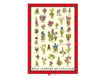 Tea Towel Scottish Wild Flowers Toys & Games