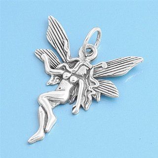 Guardian Fairy 34MM Pendant Sterling Silver 925 Jewelry