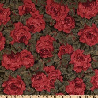 42'' Wide Through The Seasons Christy's Rose Red Fabric By The Yard