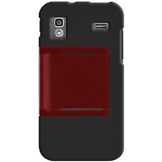 Amzer Snap On Crystal Hard Cover Case for  Samsung Captivate Glide SGH I927   1 Pack   Retail Packaging   Red / Black Cell Phones & Accessories