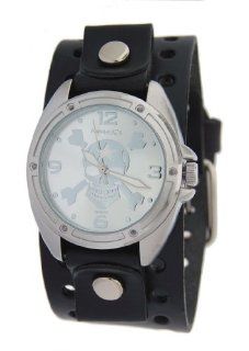 Nemesis Men's Skull Watch With Tattoo Leather Cuff Band #HSK906S Watches