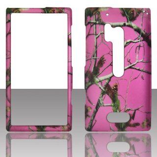 Pink Camo Realtree 2d Rubberized Touch Finish Design for Nokia Lumia 928 (Verizon) Cell Phone Snap on Hard Protective Case Cover Skin Faceplates Protector Cell Phones & Accessories