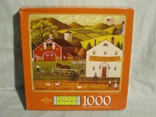 1998 Milton Bradley Charles Wysocki's Americana " Moving Day in Amish Country " Jigsaw Puzzle   1000 Pieces Toys & Games