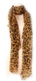 Brown Tashi Safari Leopard Scarf Fashion Scarves