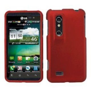 Rubberized Red Snap On Cover for LG Thrill 4G P929&nbsp Electronics
