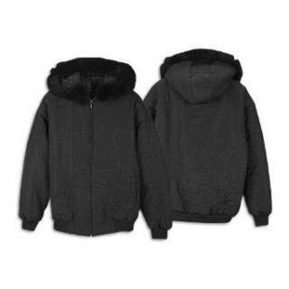 Pelle Pelle Men's P Jacket with Fur Hood ( sz. L, Black ) Clothing