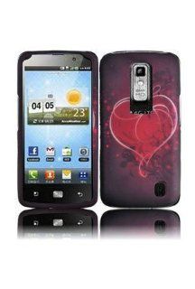 LG P930 Nitro HD Graphic Rubberized Shield Hard Case   Heart on Stars (Package include a HandHelditems Sketch Stylus Pen) Cell Phones & Accessories