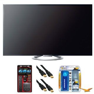 Sony KDL 55W802A 55" W802 Series LED 3D Internet HDTV Surge Protector Bundle   Includes TV, Home/Office Surge Protector Power Kit (270 joules protection), 2 6 ft High Speed 3D Ready 120hz 1080p HDMI Cables (Bulk Packaged), and LCD Screen Cleaning Kit