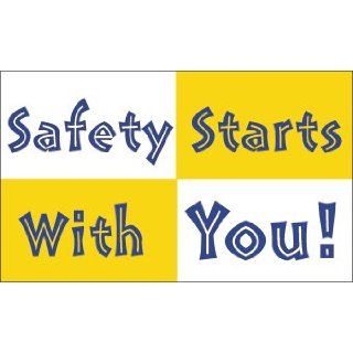 Banner, Safety Starts With You, 3Ft X 5Ft Industrial Warning Signs