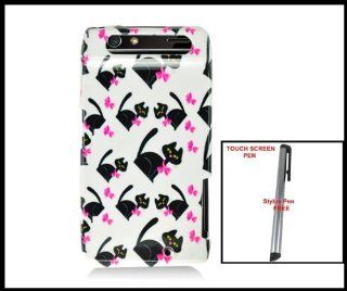 Motorola Droid Razr XT912 Verizon Snap on Glossy Hard Shell Cover Case Kitty Cats Image Design + One Free Touch Screen Stylus Pen Cell Phones & Accessories