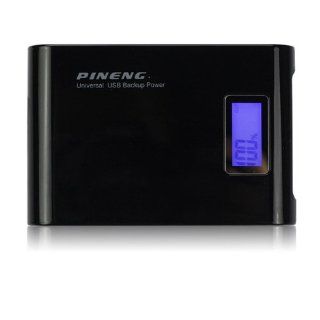 PINENG PN 913 10000mAh External Backup Battery Pack High Capacity Portable Power Bank with Dual USB Ports 6 Extra Connectors LCD Backlight for Android & Apple Devices, Smart Phones, Tablets and other Mobile Devices with DC 5V Input Apple iPad 4,The Ne