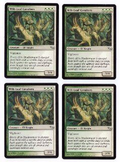 Wilt Leaf Cavaliers Playset of 4 (Magic the Gathering  Shadowmoor Uncommon) Toys & Games
