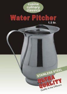 Stainless Steel Diamond Shape Water Pitcher   1.5 Quart Kitchen & Dining
