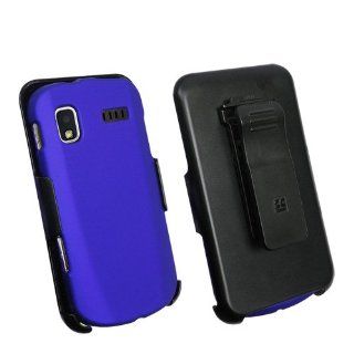 3 in 1 Combo Kit Snap On Cover, Holster and Screen Guard Package for Samsung Focus (AT&T SGH i917)   Blue/Black Cell Phones & Accessories