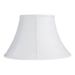 Laura Ashley SNL918 Calais 18.5 in. Wide Bell Shaped Lamp Shade, White, Linen Fabric Shade, B8808   Lampshades  