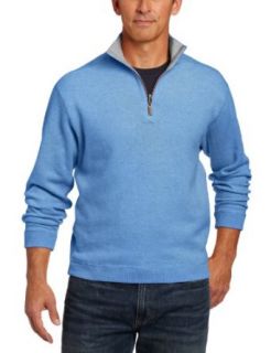 Caribbean Joe Men's The Weekend Zip Pullover, Parrotfish Heather/Medium Grey, X Large at  Men�s Clothing store Pullover Sweaters