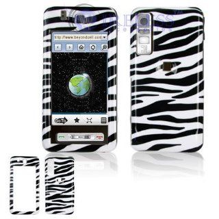 Black and White Zebra Animal Skin Design Snap On Cover Hard Case Cell Phone Protector for Samsung SGH T919 Behold Electronics