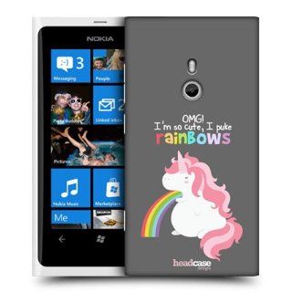 Head Case Designs Unicorn Rainbow Puke Hard Back Case Cover For Nokia Lumia 800 Cell Phones & Accessories