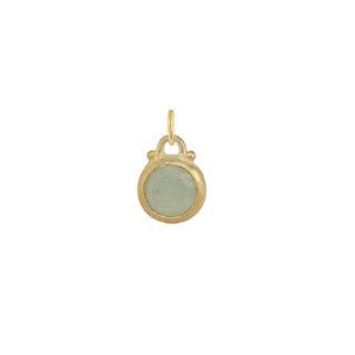 March Aquamarine Charm in 24 Karat Gold Vermeil Jewelry