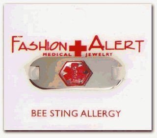 Medical Alert Stainless ID TAG for Bracelet  Bee Sting Allergy   Identification Bracelets