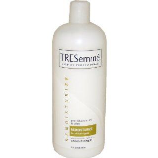 TRESemme European Conditioner with Pro Vitamin B5 & Aloe for All Hair Types, Remoisturize, 32 fl oz (1 qt) 946 ml  Standard Hair Conditioners  Beauty