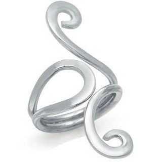 925 Sterling Silver SWIRL Adjustable Ring Jewelry