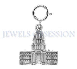 Rhodium Plated 925 Sterling Silver White House Pendant Jewels Obsession Jewelry
