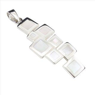Mother of Pearl & 925 Sterling Silver Pendant Jewelry