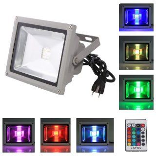 LOFTEK® 50W Waterproof Outdoor Security LED Flood Light Spotlight High Powered RGB Color Change(16 Different Color Tones) with Plug and Remote Control AC85V 265V 950WFL   Led Floodlight  