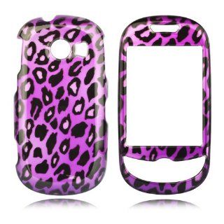 Samsung A927 Flight 2 Phone Shell Case (Leopard Purple) + Clear Screen Protector + 1 Free Hello Kitty Neck Strap  randomly select Cell Phones & Accessories
