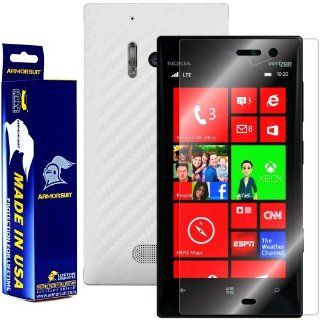 ArmorSuit MilitaryShield   Nokia Lumia 928 Screen Protector + White Carbon Fiber Full Body Skin Protector / Front Anti Bubble Ultra HD   Extreme Clarity & Touch Responsive Shield with Lifetime Free Replacements   Retail Packaging Cell Phones & Acc