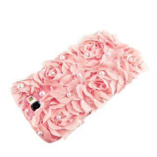Mavis's Diary 3d Handmade Rose Lace Series Pattern Pearl Cover Case + Screen Protector (Samsung Galaxy Note N7100, Pink) Cell Phones & Accessories