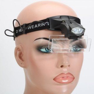 Fast Shipping + Free Tracking Number, Magnifier With 5 Lens Headband Glasses Style Hand Free Magnifying Glass Loupe LED Light Illumination Head Wearing 