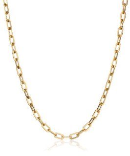 14k Italian Yellow Gold 2.50mm Diamond Cut Anchor Link Chain Necklace, 18" Jewelry