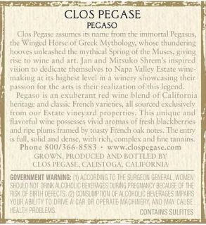 2009 Clos Pegase Pegaso Red Blend Napa Valley 750 mL Wine