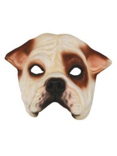 Adult Bulldog Halloween Costume Dog Half Mask Clothing