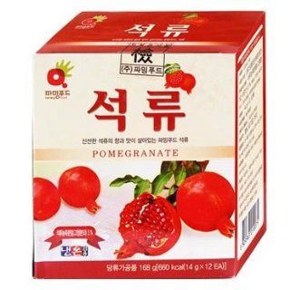 [HEALTH TEA] Korea Food Pomegranate Tea 14g X 12T 석류차 석류  Green Teas  Grocery & Gourmet Food