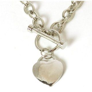 The Olivia Collection Chunky T Bar Closure Heart Necklace Jewelry For Teenage Girls Jewelry