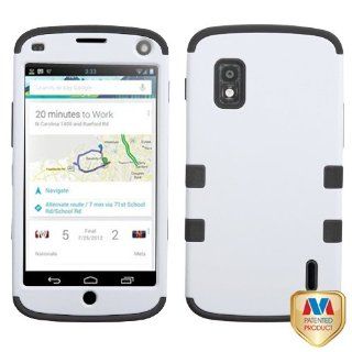 [ManiaGear] White/Black Impact Tuff Case + ManiaGear Screen Protector for Google Nexus 4 E960 (T Mobile) Cell Phones & Accessories