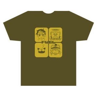 FLCL (Fooly Cooly) Squared T Shirt (X Large) Novelty T Shirts Clothing
