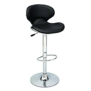 Woodland Imports 26 Adjustable Swivel Bar Stool with Cushion 80848