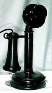 Antique Kellogg Nondial Candlestick Phone Select Finish Brass Top   Corded Telephones