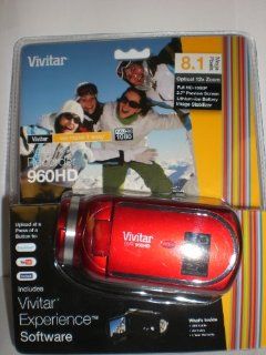 Vivitar DVR960 8.1MP HD Video Camcorder Strawberry Red  Camera & Photo