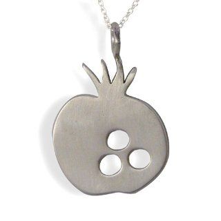 Pomegranate Pendant Necklace, Sterling Silver, 18" Length Jewelry